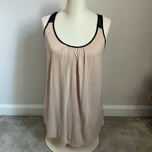 Express Razor back Tank Top with Mesh Shoulder Detail